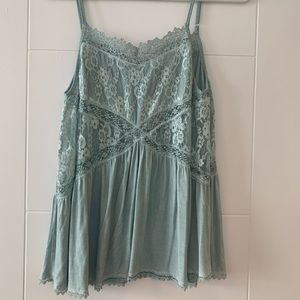 Turquoise Babydoll Top - POL